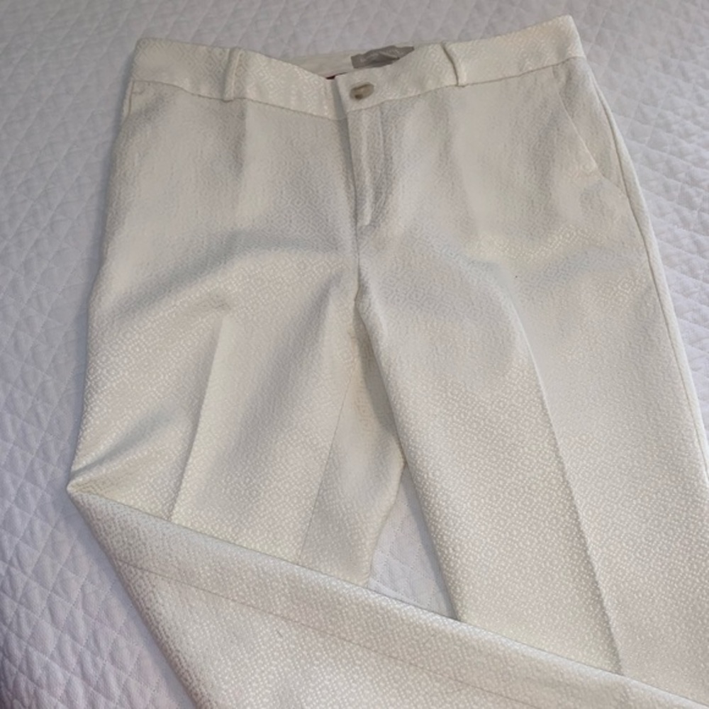 Banana Republic Camden Ankle Pant Cream Jacquard
